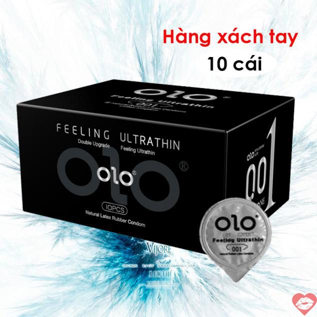 Thông tin Bao cao su OLO 0.01 Đen - Siêu mỏng hương vani - Hộp 10 cái giá sỉ 