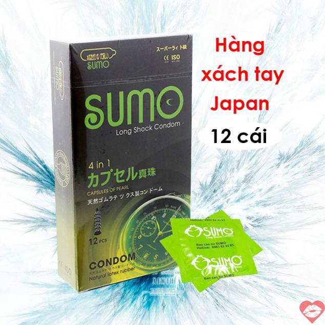 Nơi bán Bao cao su Sumo long shock 4 in 1 gân gai hộp 12c shop bcs giá rẻ cao cấp 