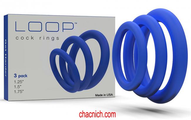 Bộ 3 vòng silicone đeo dương vật tăng kích thước và chống xuất sớm Loop Cockrings