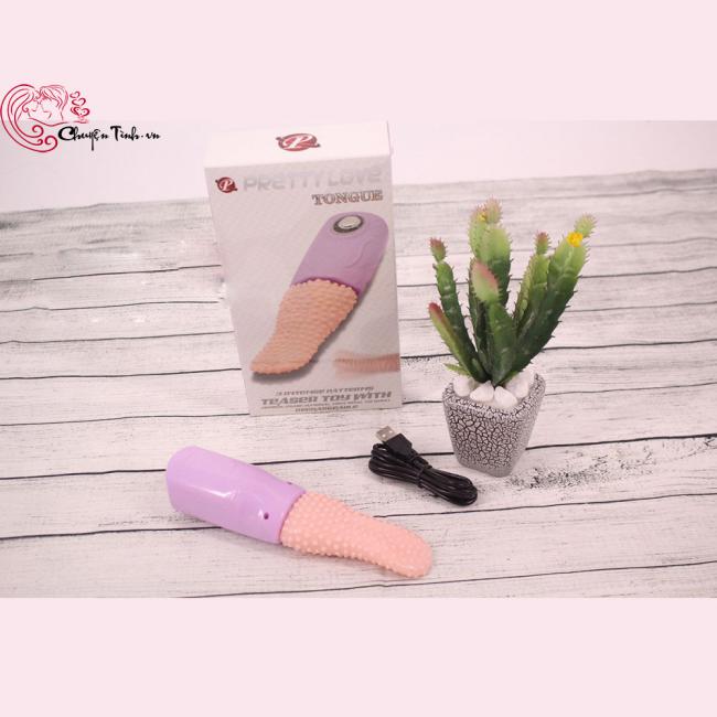 Lưỡi bi rung liếm âm đạo nữ Pretty Love Tongue đồ chơi tình yêu