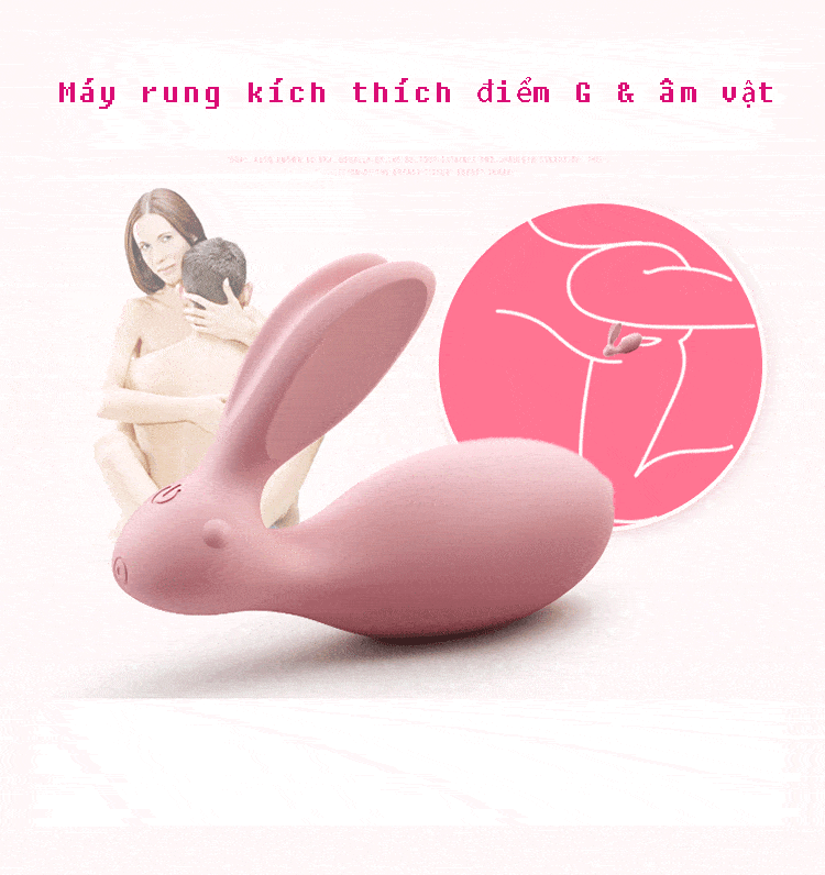 Máy rung điểm G nhỏ xinh điều khiển xa hình chú thỏ – TR12